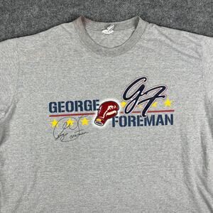 GF Sport George Foreman TShirt Mens 4X Gray Graphic Boxing USA Fabric